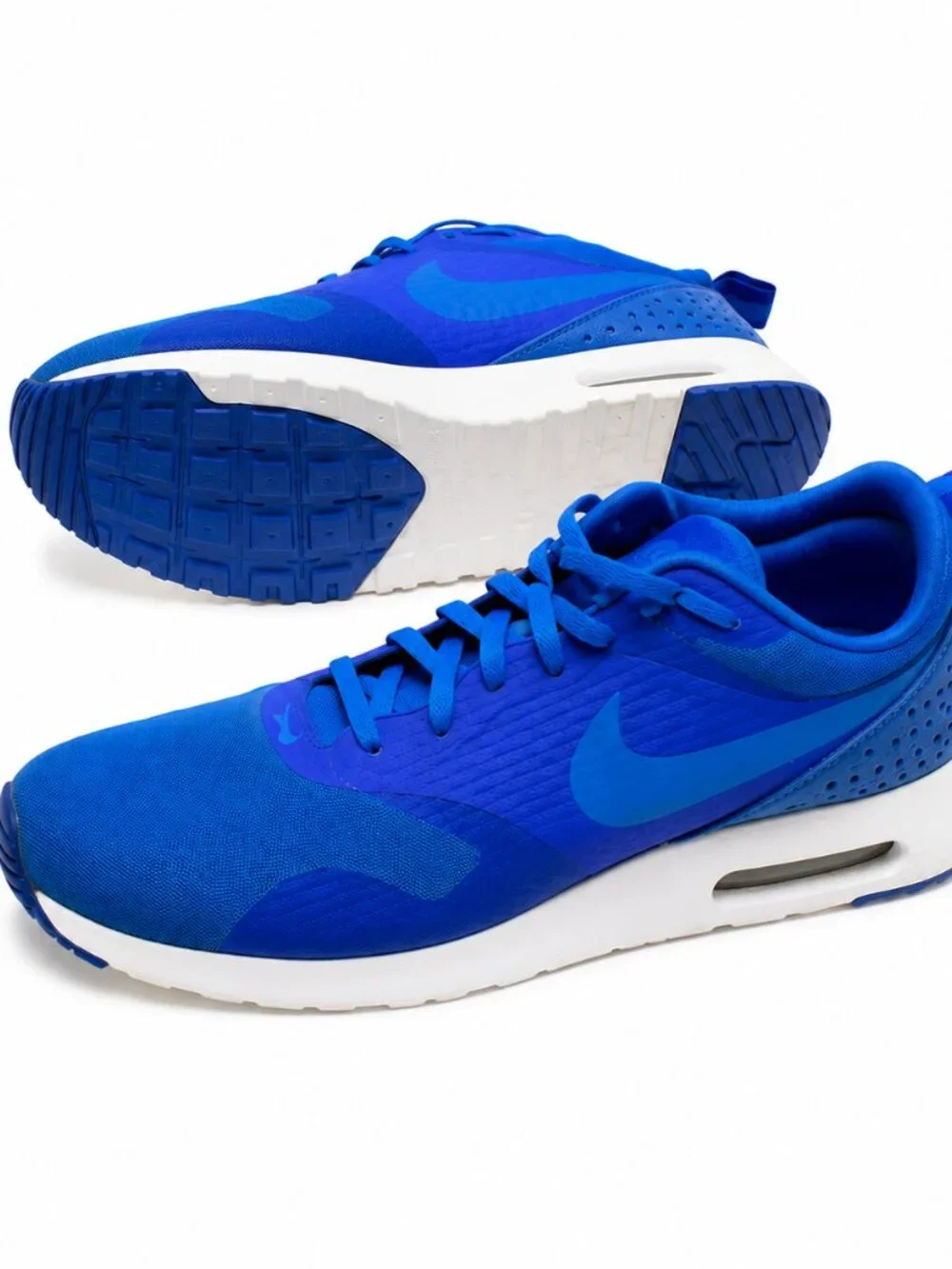 Nike Air Max Thea  Running Shoes Blue Athletic Sneakers White Sole Lace-Up